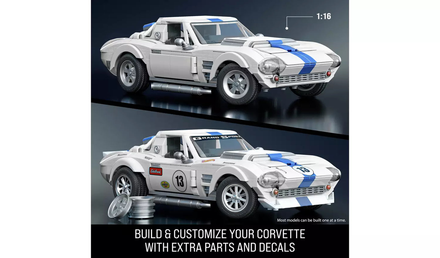 Hot Wheels Elite | Corvette Grand Sport | Mattel Brick Shop | 918 Pieces