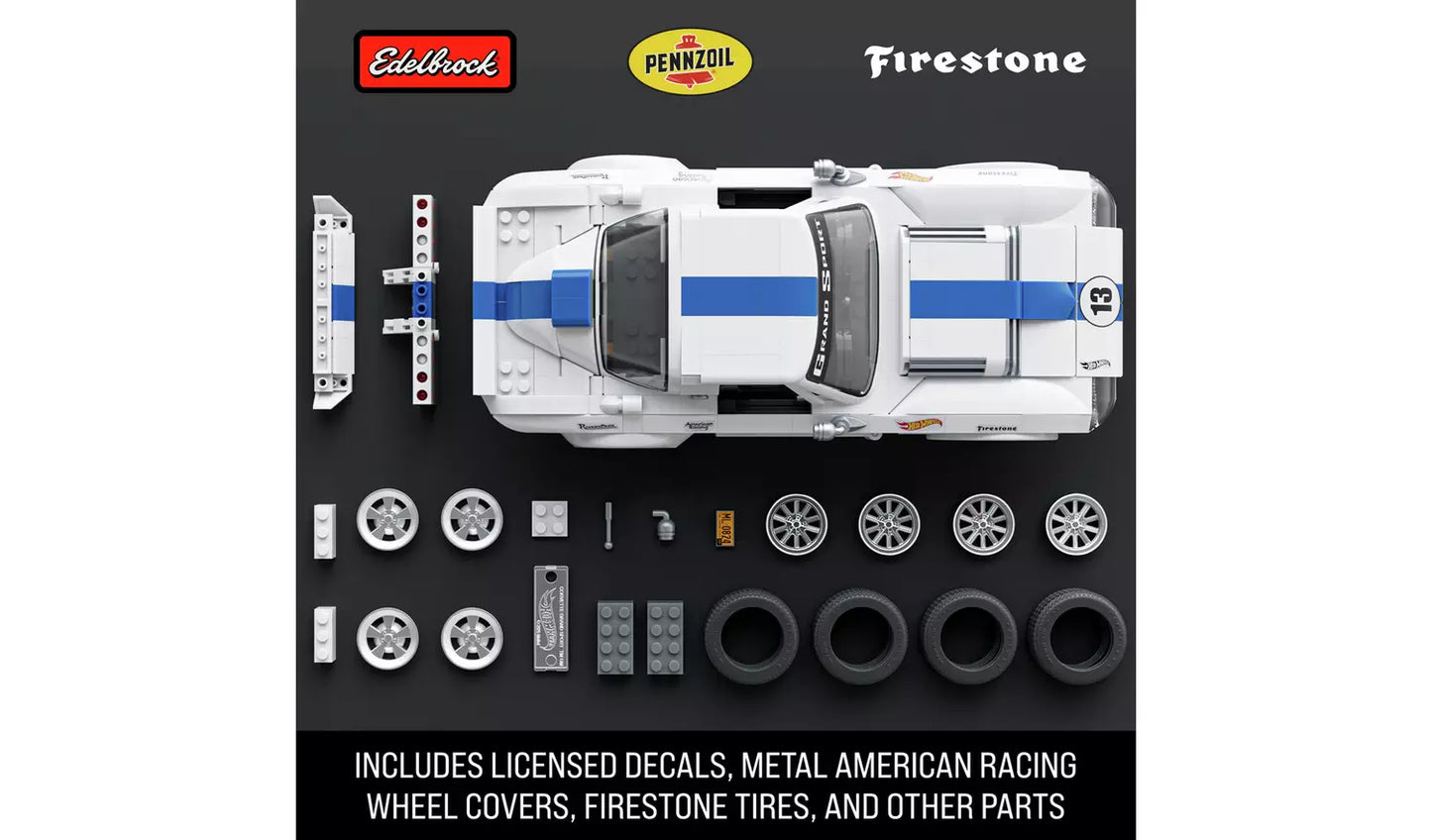 Hot Wheels Elite | Corvette Grand Sport | Mattel Brick Shop | 918 Pieces