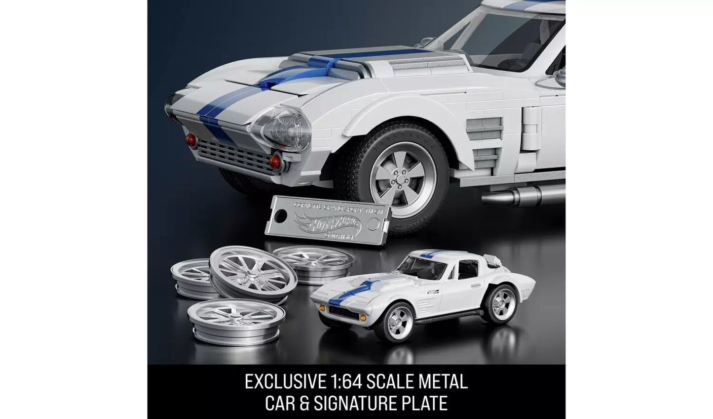Hot Wheels Elite | Corvette Grand Sport | Mattel Brick Shop | 918 Pieces