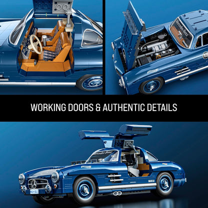 Mattel Brick Shop | Hot Wheels Mercedes-Benz 300 SL | Premium Collector Building Set