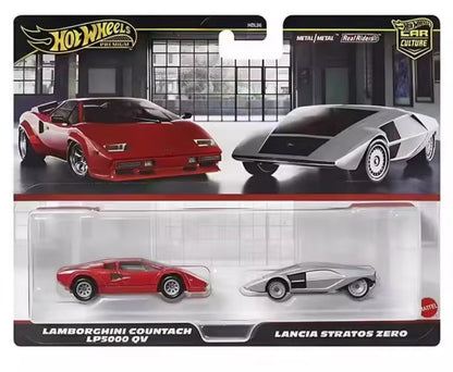 Hot Wheels Premium | Car Culture | Lamborghini Countach & Lancia Stratos Zero | 1:64