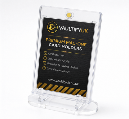 VaultifyUK Showcase | Acrylic Trading Card Display Stand | Collector Display