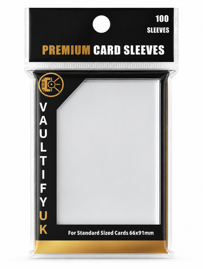 VaultifyUK Shield | Premium Card Sleeves | 66x91mm (100 Pack)
