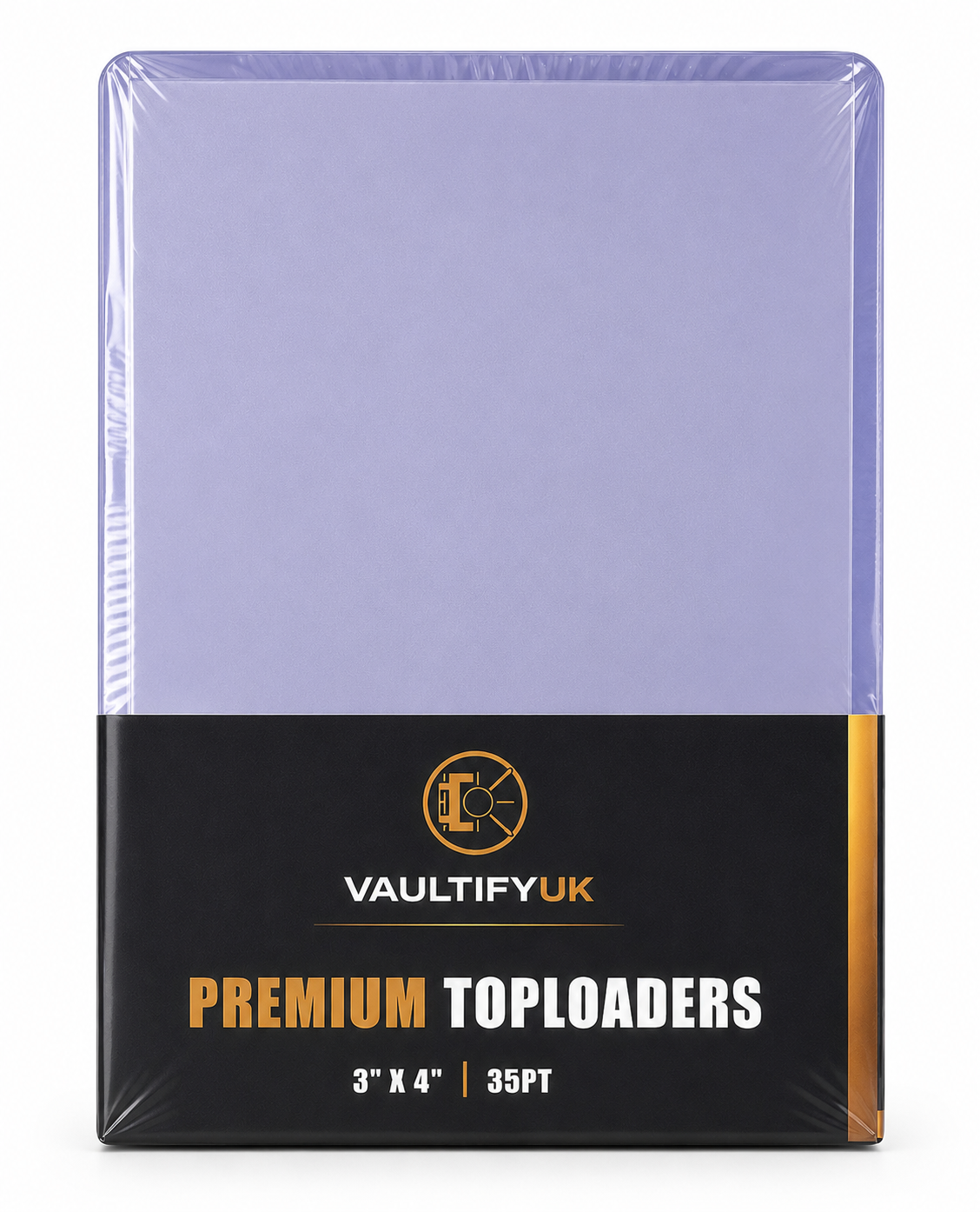 VaultifyUK Shield | Premium Toploaders | 3" x 4" 35PT (25 Pack)