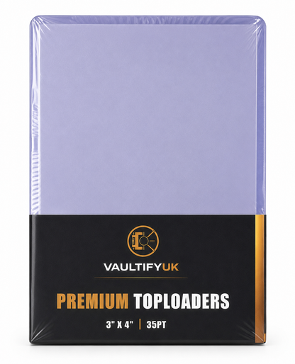 VaultifyUK Shield | Premium Toploaders | 3" x 4" 35PT (25 Pack)