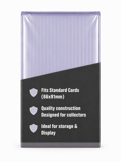 VaultifyUK Shield | Standard Toploaders | 3" x 4" 35PT (25 Pack)