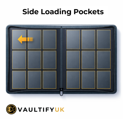 VaultifyUK Shield | 9 Pocket Trading Card Binder | 540 Card Storage