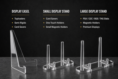 VaultifyUK Showcase | Premium Acrylic Trading Card Display Stands | Collector Display