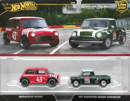 Hot Wheels Premium | Car Culture | Morris Mini & '67 Austin Mini Pickup | 1:64