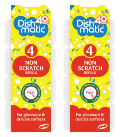 Dishmatic Non-Scratch Scourer Refills | Cleaning Refills | Multi Pack