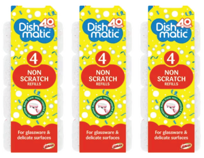 Dishmatic Non-Scratch Scourer Refills | Cleaning Refills | Multi Pack