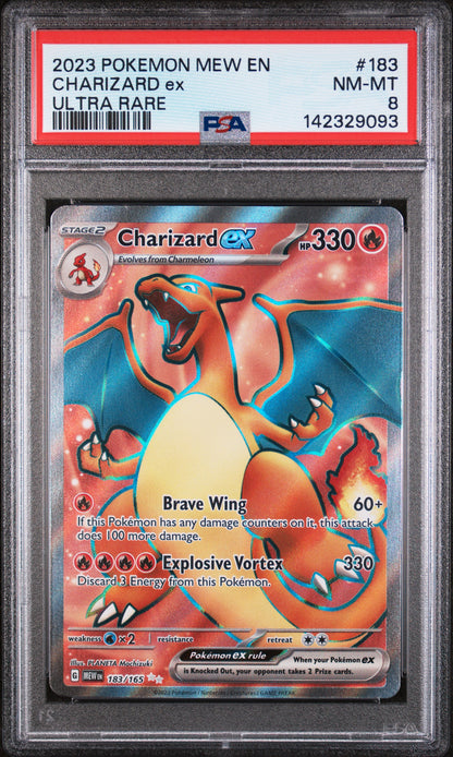 2023 Pokémon | Charizard ex #183 | Ultra Rare | PSA 8 NM-MT