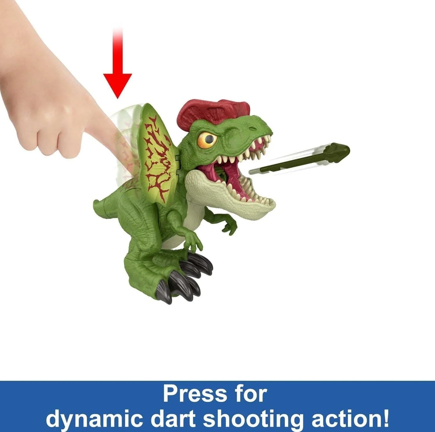 Jurassic World Fierce Launchin' Dilophosaurus Interactive Dinosaur Figure