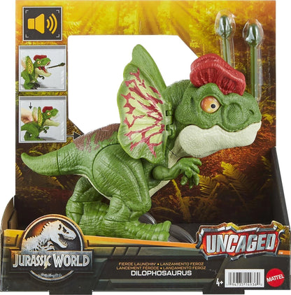 Jurassic World Fierce Launchin' Dilophosaurus Interactive Dinosaur Figure