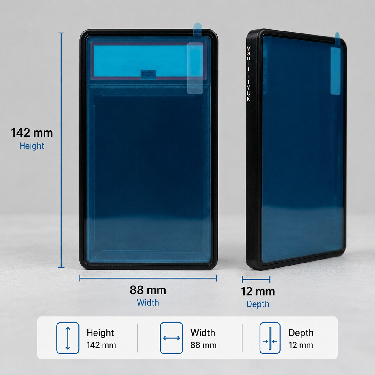 VaultifyUK Showcase | Aluminium PSA Slab Display Case | Premium Protection