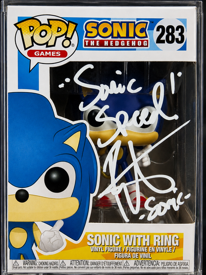 Funko Pop! Games | Sonic The Hedgehog #283 | Signed Roger Craig Smith | PSA Authenticated