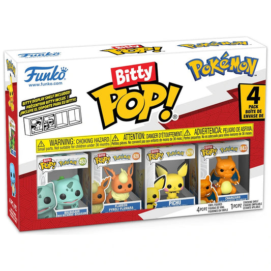 Funko Bitty Pop! Pokémon Bulbasaur 4-Pack with four miniature vinyl figures
