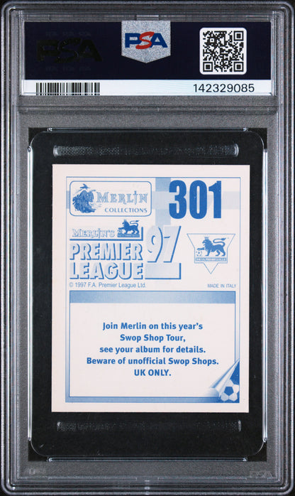 1996 Merlin | Ryan Giggs #301 | Foil Sticker | PSA 9 Mint