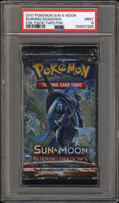 Pokémon TCG | Burning Shadows Booster Pack | PSA 9 Mint | Tapu Fini Artwork