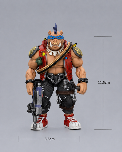 JoyToy TMNT Bebop action figure dimensions showing 11.5cm height and 6.5cm width
