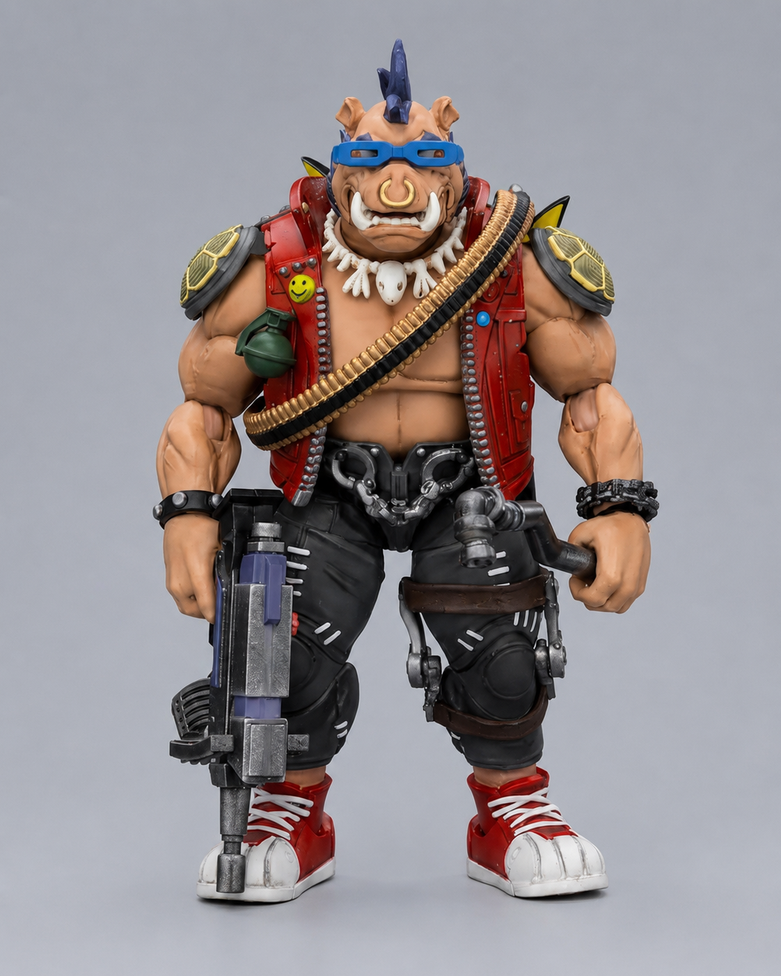 JoyToy TMNT Bebop articulated action figure shown from the front