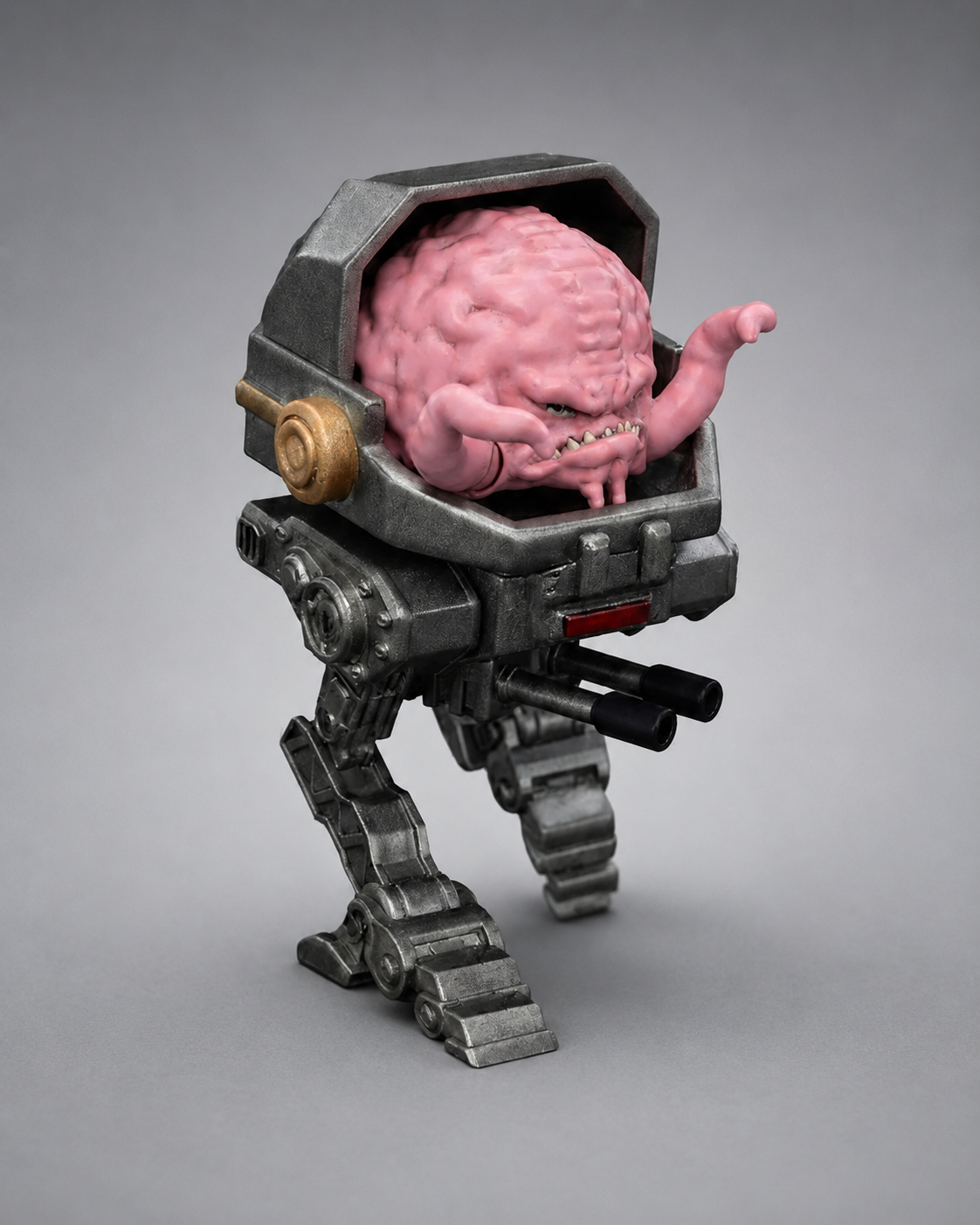 JoyToy TMNT Krang walker figure with pink Krang character and mechanical legs