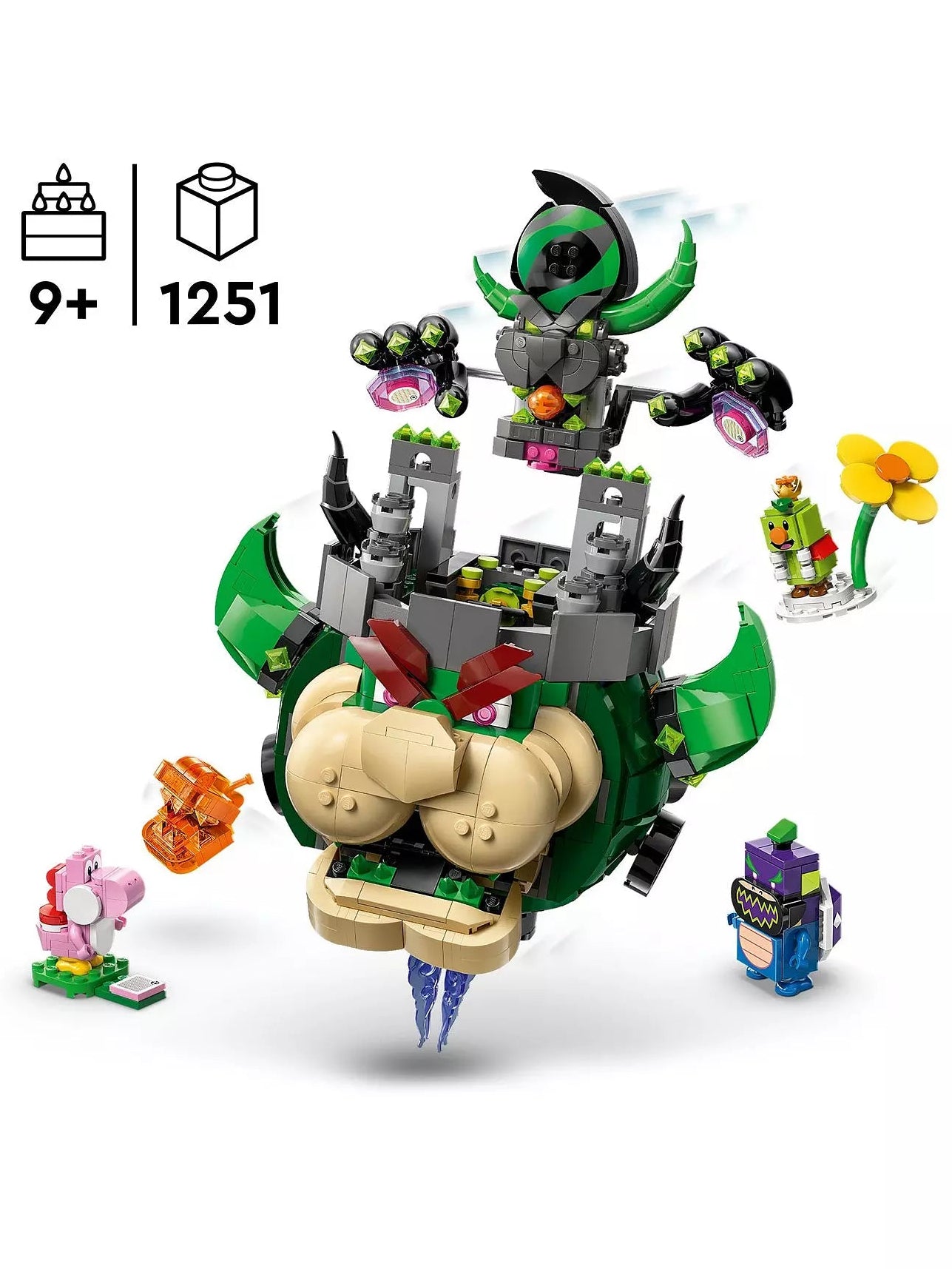 LEGO Super Mario Castle Bowser 1,251-piece build with included character figures
