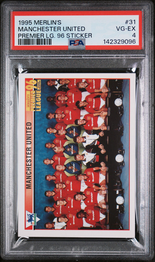 1995 Merlin | Manchester United #31 | Team Sticker | PSA 4 VG-EX