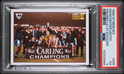 1996 Merlin | Manchester United #268 | Team Sticker | PSA 5 EX
