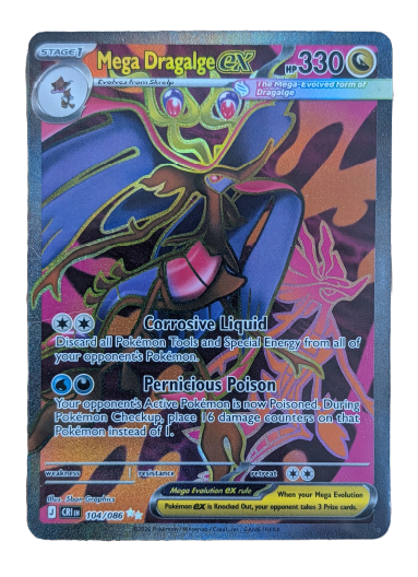 Pokémon TCG | Mega Dragalge ex #104/086 | Mega Evolution Chaos Rising | Ultra Rare Holo