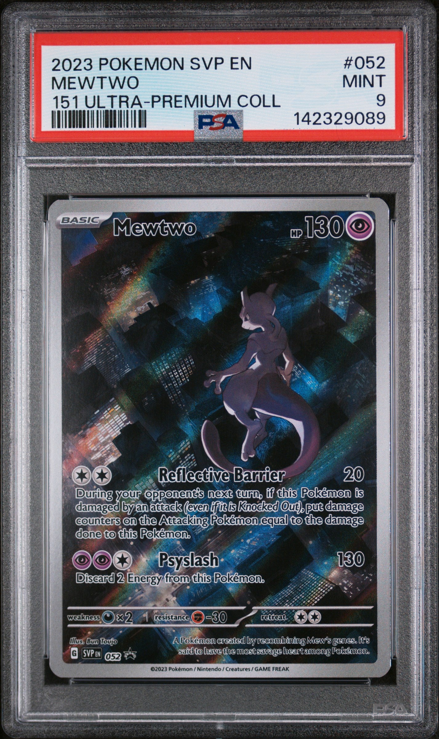 2023 Pokémon | Mewtwo #052 | Black Star Promo | PSA 9 Mint