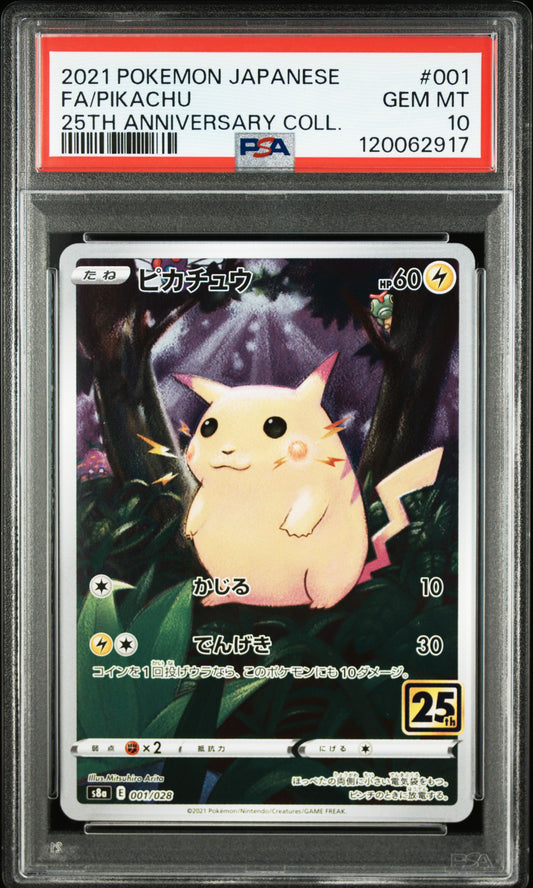 2021 Pokémon Japanese | Pikachu #001/028 | 25th Anniversary Collection | PSA 10 GEM MINT
