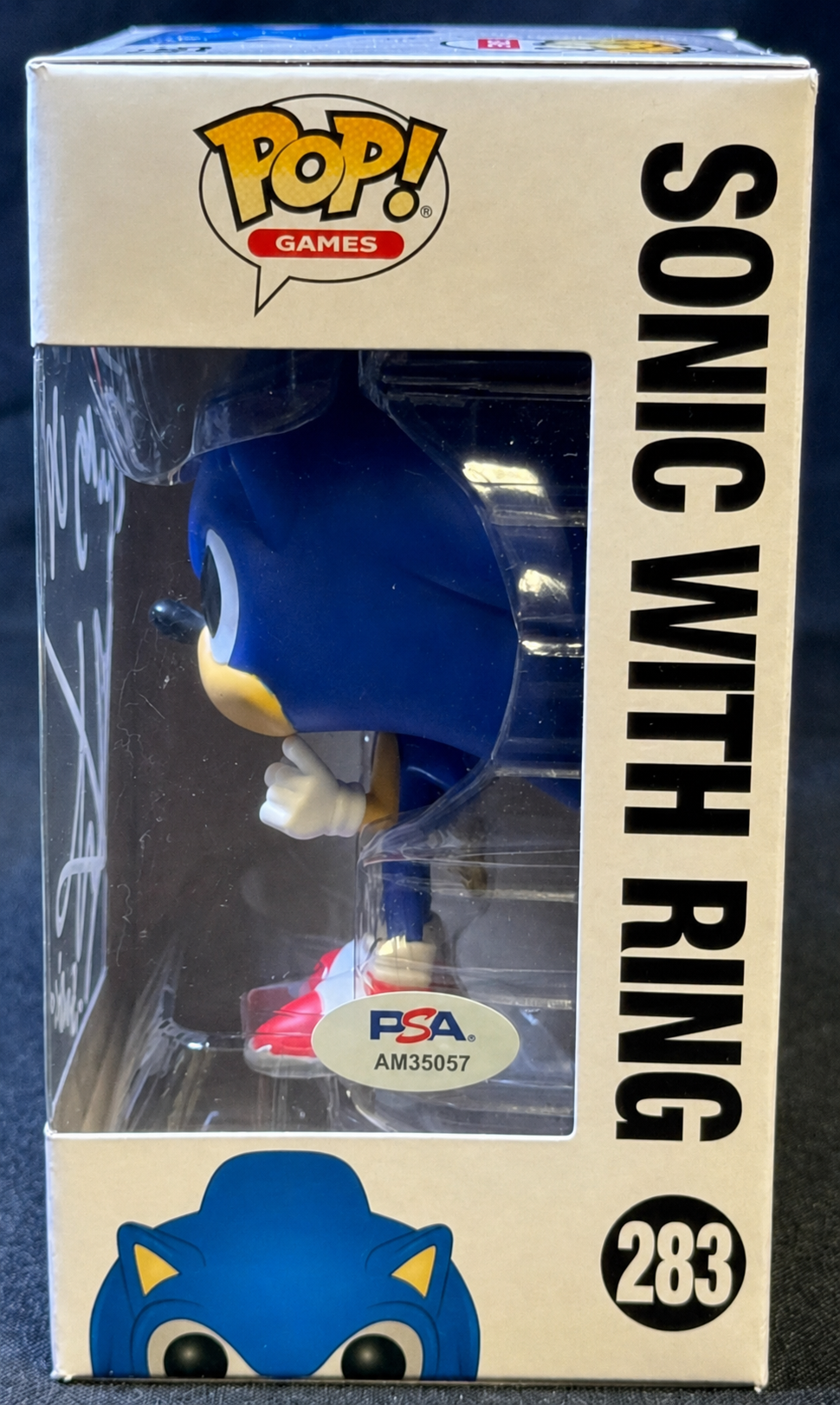 Funko Pop! Games | Sonic The Hedgehog #283 | Signed Roger Craig Smith | PSA Authenticated