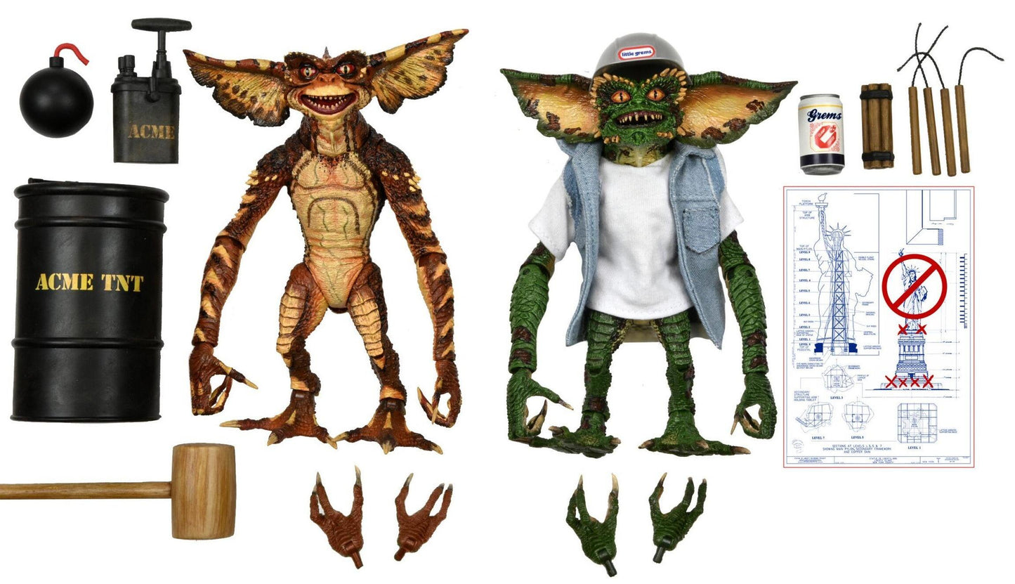 NECA Gremlins 2 | Demolition Gremlins 2-Pack | 7” Ultimate Action Figures