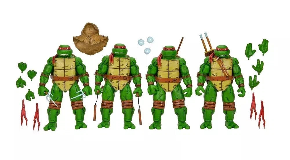 NECA Teenage Mutant Ninja Turtles | Mirage Comics 4-Pack | 7” Ultimate Action Figures