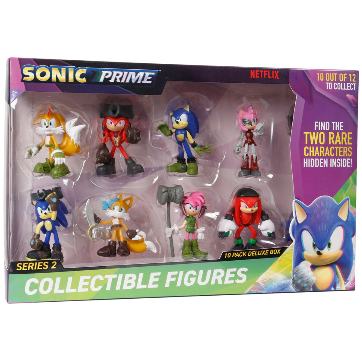 Sonic Prime Series 2 Collectable Figures | 10 Pack Delux Set | 6.5cm Models