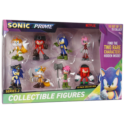 Sonic Prime Series 2 Collectable Figures | 10 Pack Delux Set | 6.5cm Models