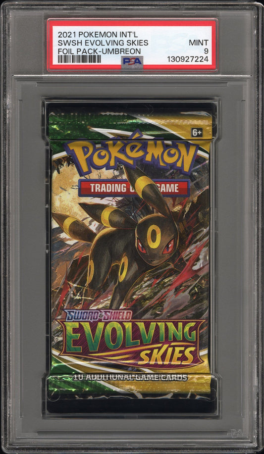 Pokémon TCG | Evolving Skies Booster Pack | PSA 9 Mint | Umbreon Artwork