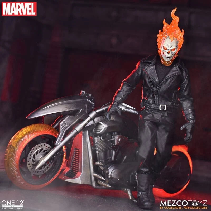 Mezco One:12 Collective Ghost Rider & Hell Cycle Set | Marvel Action Figure
