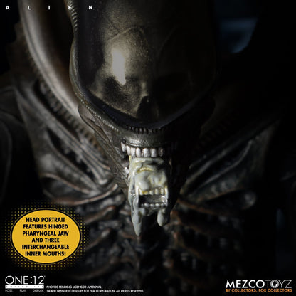 Mezco One:12 Collective Alien | 7” Xenomorph Action Figure | Movie Collectable