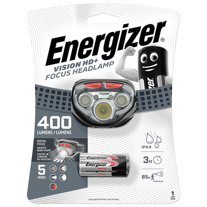 Energizer Vision HD+ Focus LED Headlamp | 400 Lumens | Batteries Included
