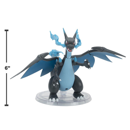 Pokémon Select Mega Charizard X | 6” Super Articulated Figure | Trainer Team Series