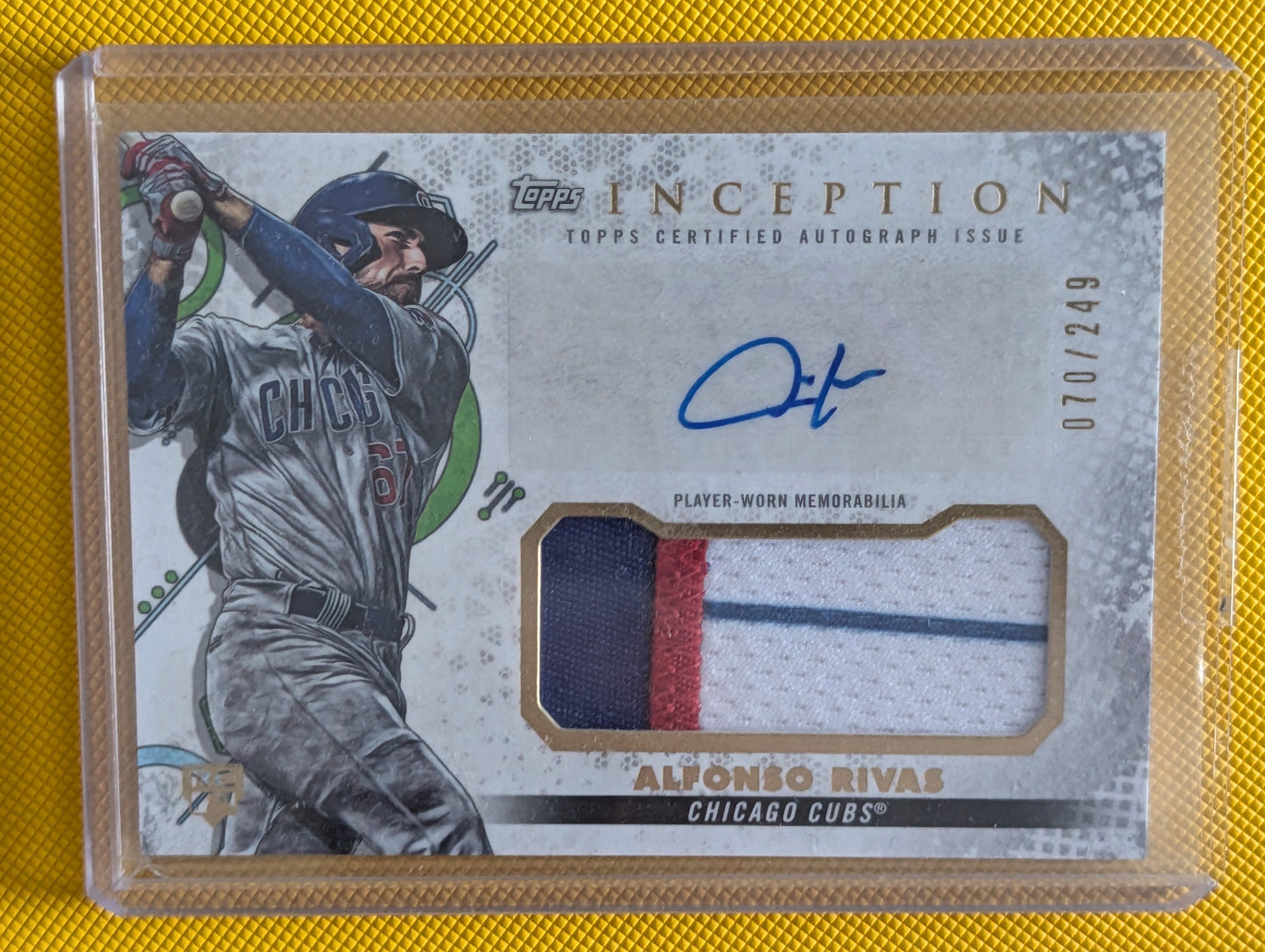 Alfonso Rivas Auto Relic /249 | 2022 Topps Inception Autograph Patch | Chicago Cubs