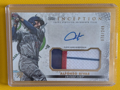 Alfonso Rivas Auto Relic /249 | 2022 Topps Inception Autograph Patch | Chicago Cubs