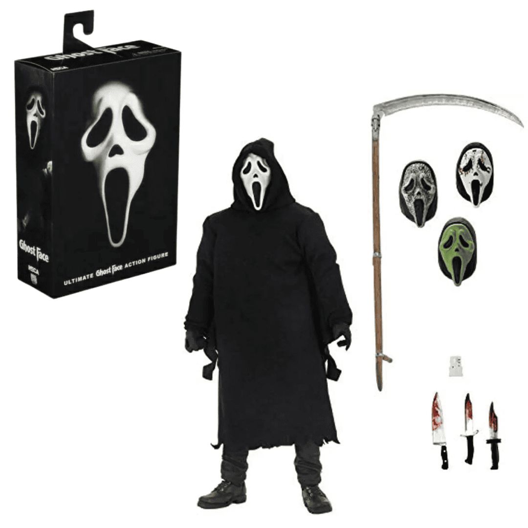 NECA Ghost Face 7" Action Figure | Ultimate Scream Figure with Accessories