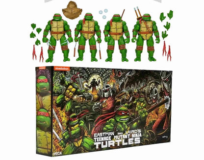 NECA Teenage Mutant Ninja Turtles | Mirage Comics 4-Pack | 7” Ultimate Action Figures