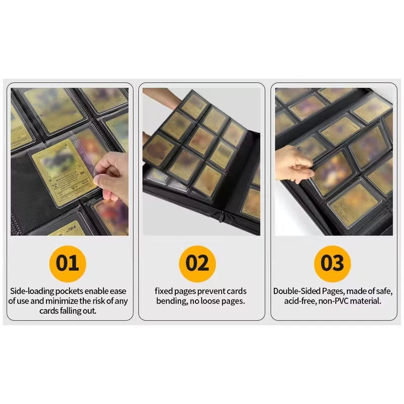 Toploader Card Binder | 288 Card Capacity | Zipper Trading Card Storage