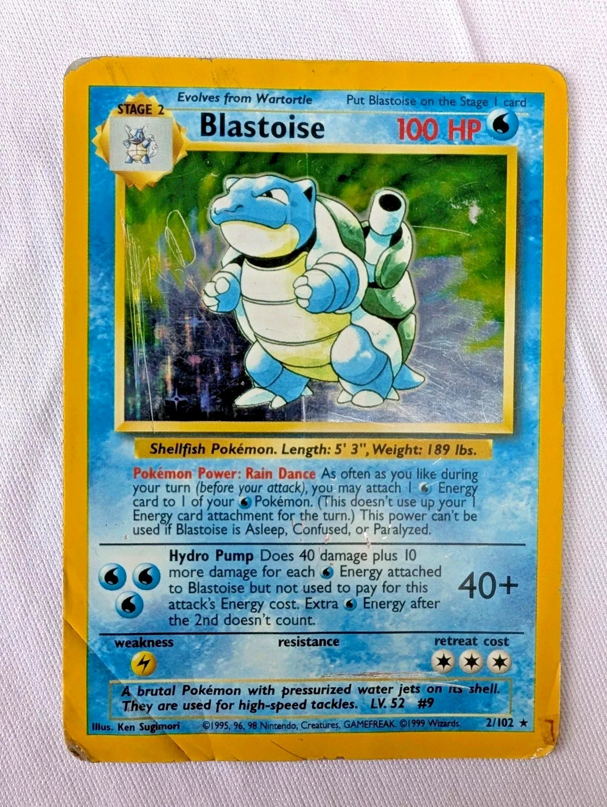 Pokémon TCG | Base Set Evolution Set | Squirtle / Wartortle / Blastoise | LP–HP