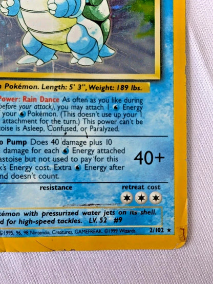 Pokémon TCG | Base Set Evolution Set | Squirtle / Wartortle / Blastoise | LP–HP