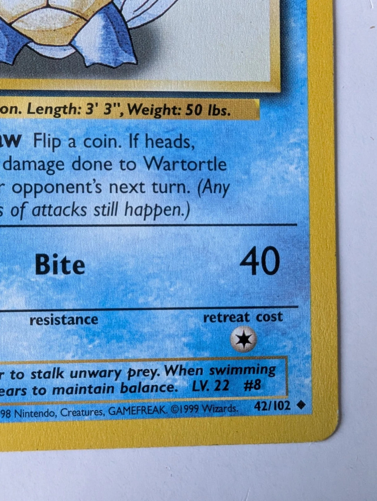 Pokémon TCG | Base Set Evolution Set | Squirtle / Wartortle / Blastoise | LP–HP